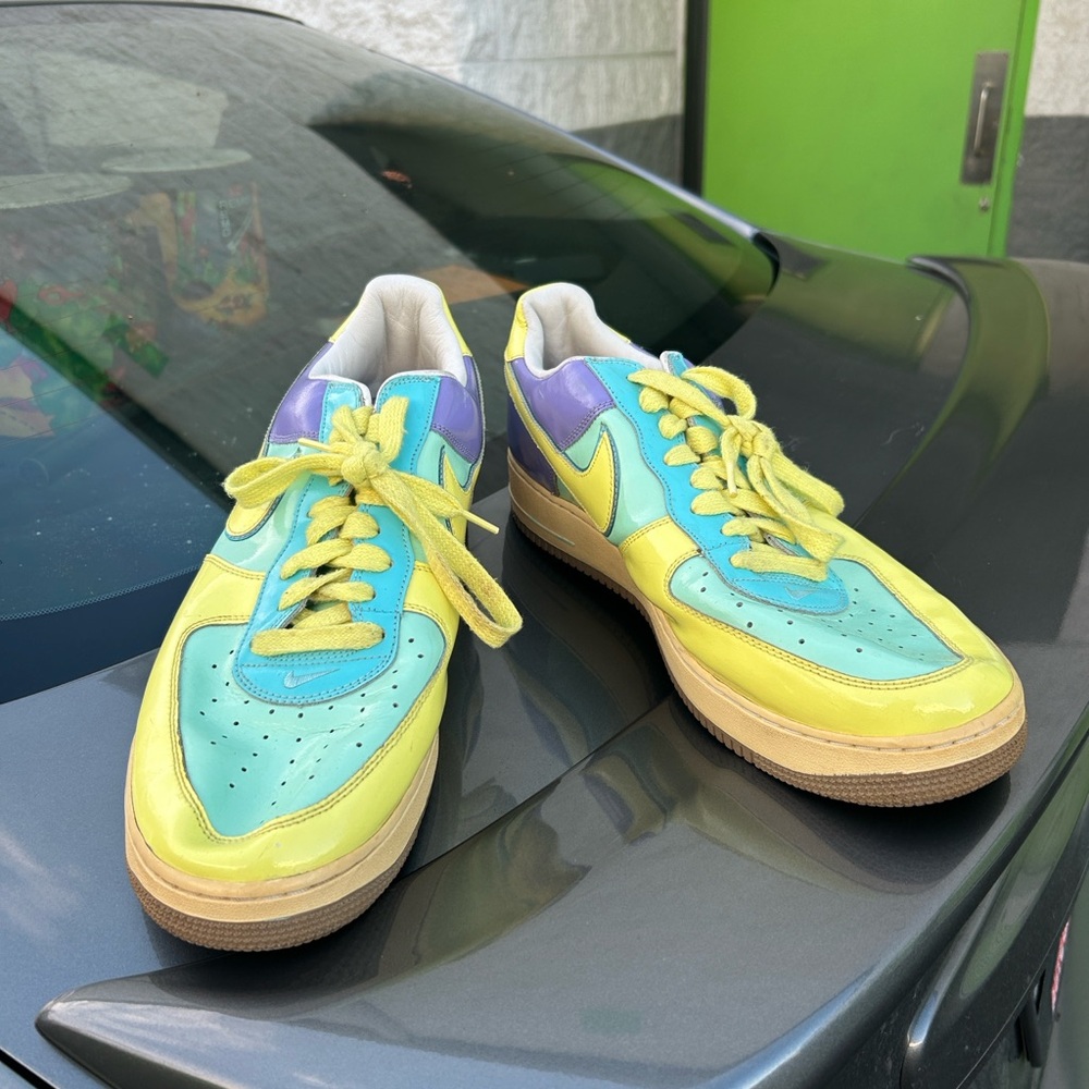 Nike Sneakers in Yellow, Blue, and Purple